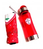 Garrafa Plástico e Inox Squeeze da Portuguesa 700ml e mochila saco